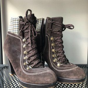 Hush Puppies Brown Heeled Boots